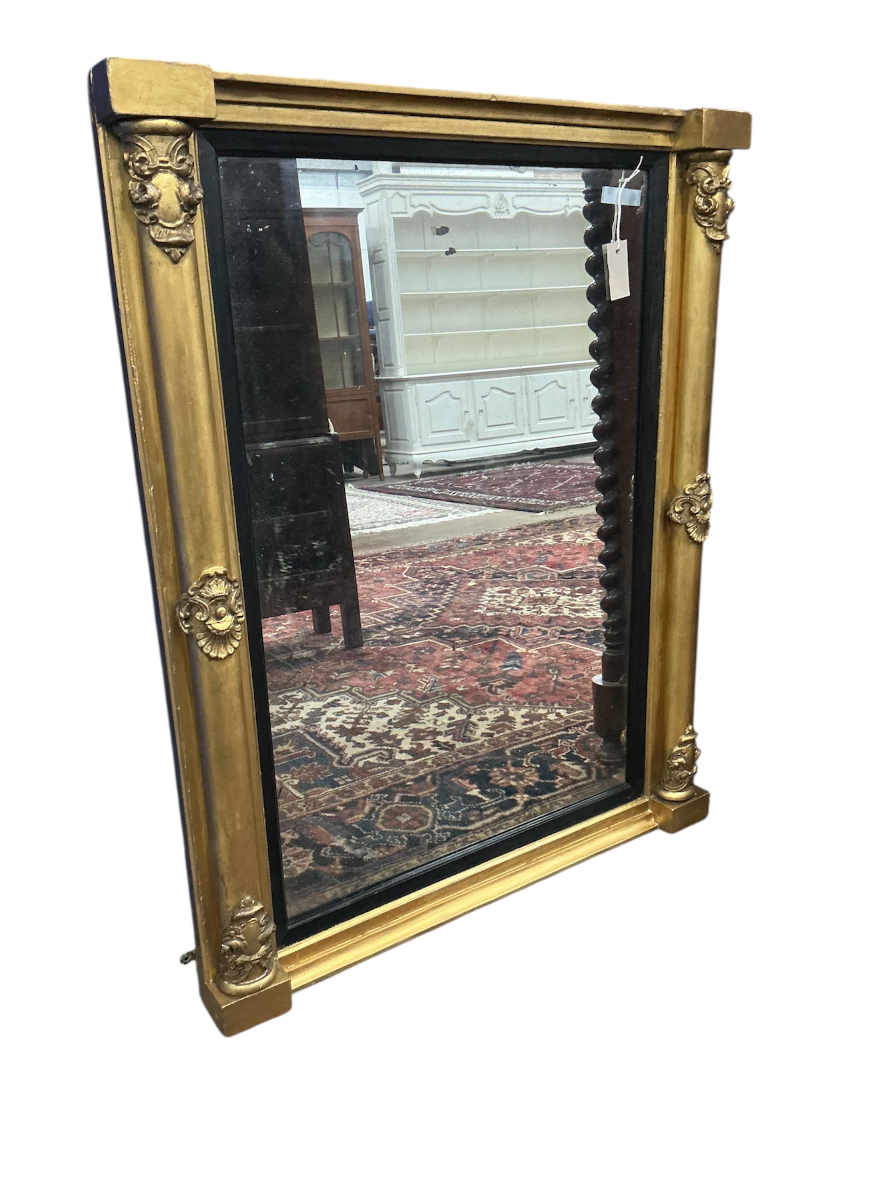 A Regency giltwood and composition wall mirror, width 83cm, height 103cm